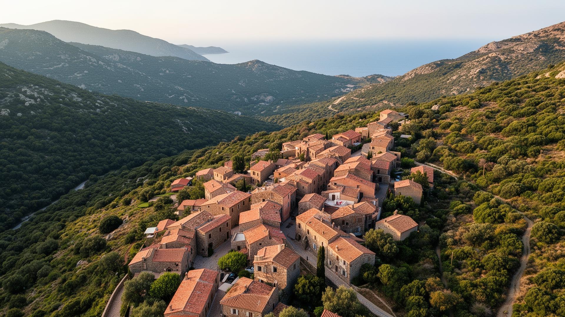 Village corse au cœur du maquis